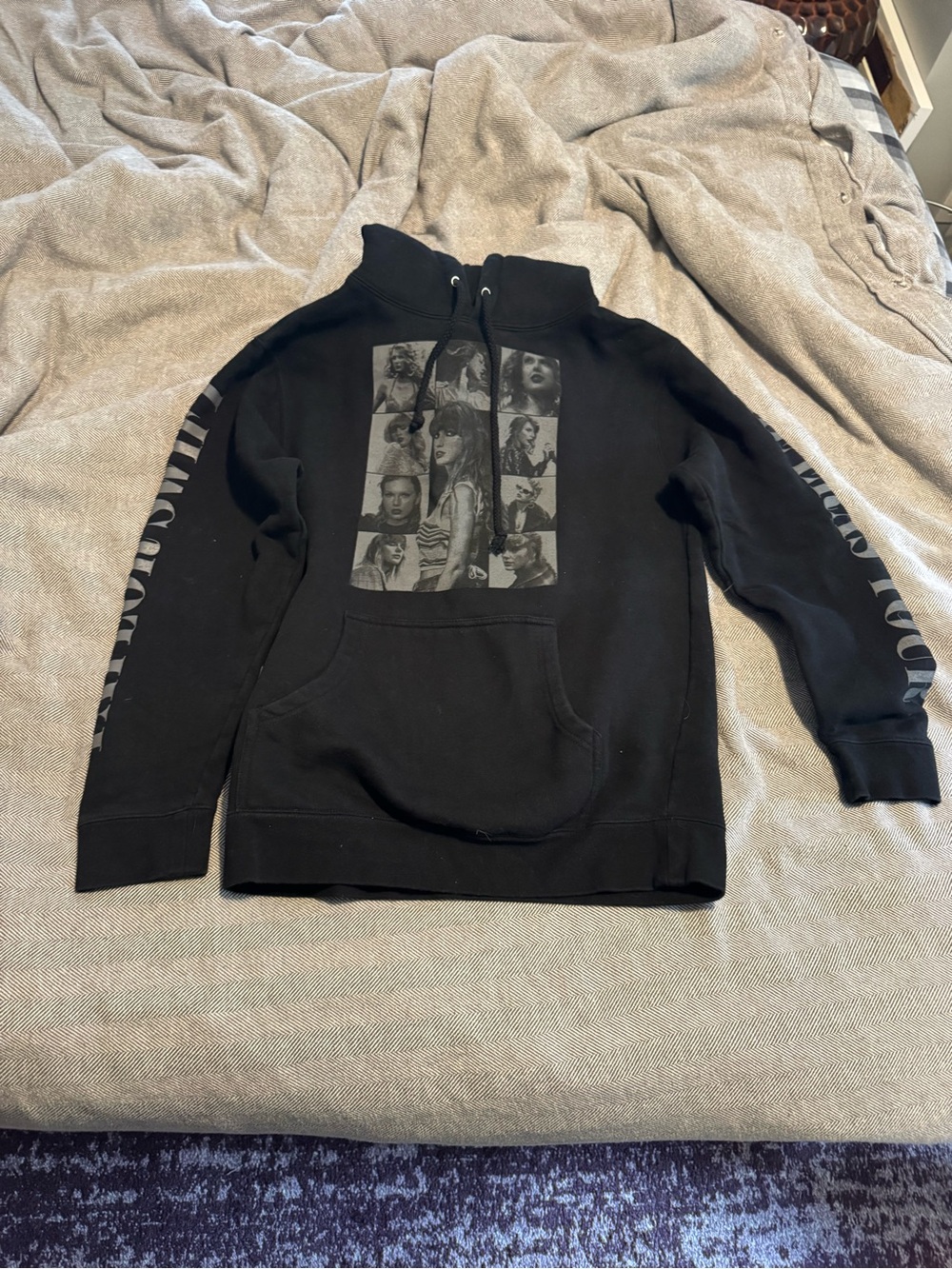 Taylor Swift Black The Eras Tour Tag Print Tee